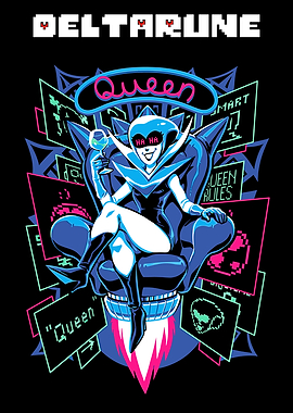 Deltarune Queen Sitting on Throne
