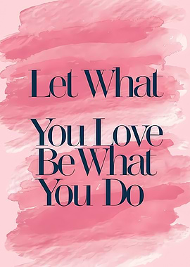 Inspirational Quote on Pink Watercolor Background