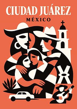 Ciudad Juarez Mexico Vintage Poster