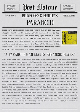Post Malone Paranoid