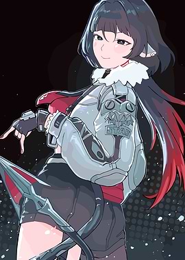 Anime Girl with Futuristic Outfit