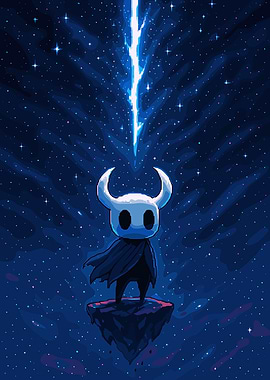 Hollow Knight in a Starry Sky