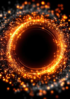 Abstract Swirling Orange Lights