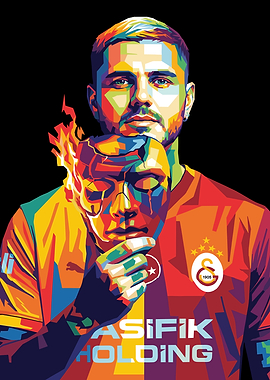 Mauro Icardi Pop Art Portrait