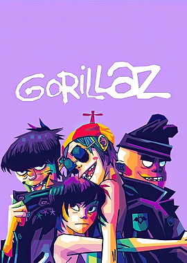 Gorillaz Band Members Pop Art