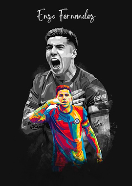 Enzo Fernandez Pop Art Portrait