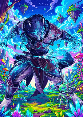 Werewolf Warrior with Lightning Powers