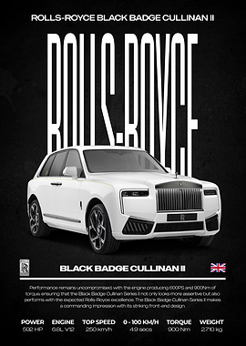 Rolls-Royce Black Badge Cullinan II Poster