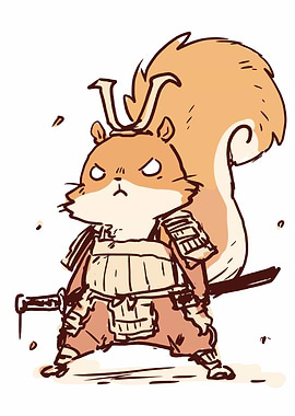 Samurai Squirrel Warrior