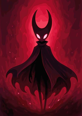 Dark Figure with Horns and Cape