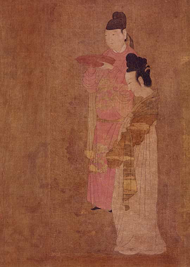 Ladies in the Trictrac game - fragment