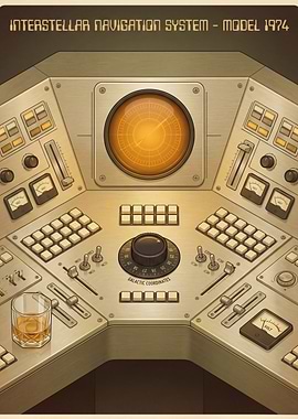Retro Interstellar Navigation System Console