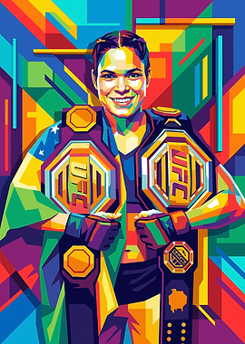 Amanda Nunes UFC Champion Pop Art