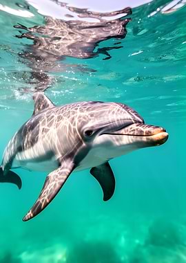 Dolphin swimming underwater