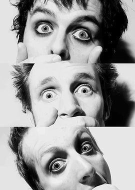 Green Day. Billie Joe Armstrong. Mike Dirnt. Tré Cool. Close-Up Triptych