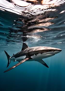 Shark swimming underwater