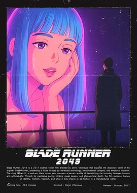 Blade Runner 2049 Anime Poster