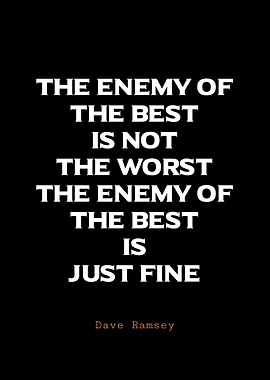 Dave Ramsey Quote on Black Background