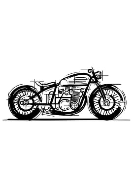 Sketch of a Motorcycle
