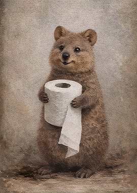 Quokka Holding Toilet Paper