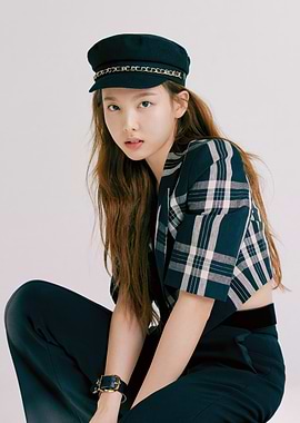 nayeon twice in Plaid Jacket and Cap