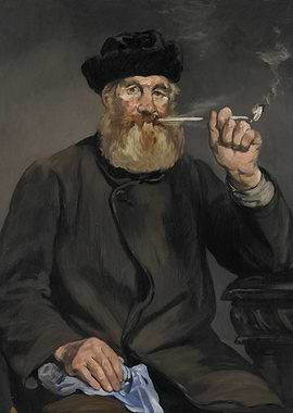 Man Smoking a Pipe