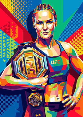 Valentina Shevchenko with UFC Championship Belt