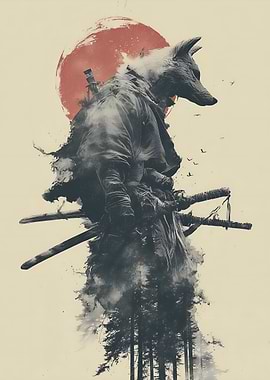 Samurai Wolf Warrior