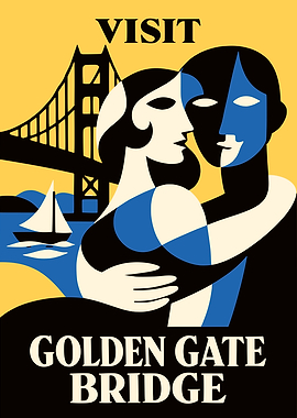 Visit Golden Gate Bridge Poster