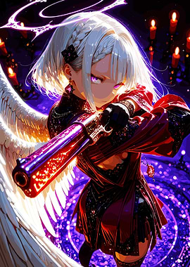 Anime Angel with Gun