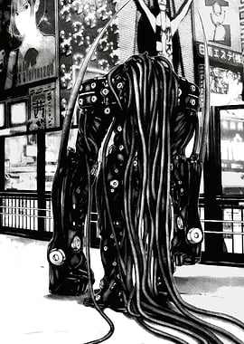 Cyberpunk Character with Tentacles