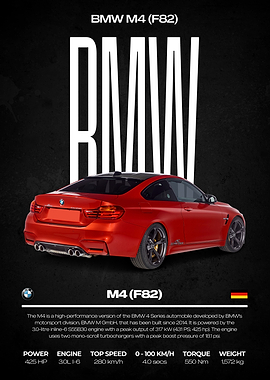 BMW M4 (F82) Poster
