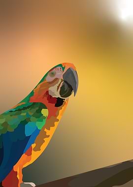 Parrots painting