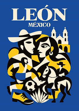 León Mexico Vintage Poster