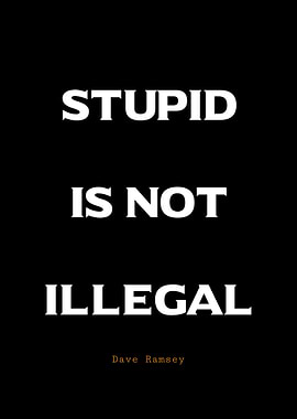 Stupid is Not Illegal quote