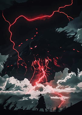Giant Monster and Lightning