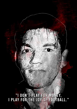 Football Player Quote Art