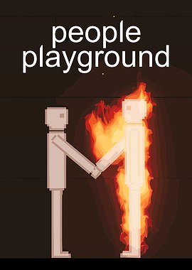 People Playground Fire Scene