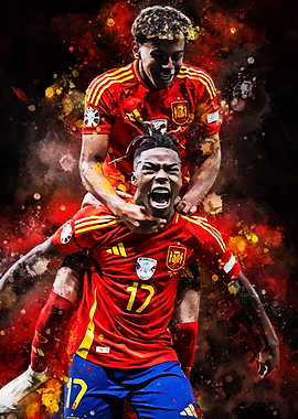 Williams with Lamine Celebrating