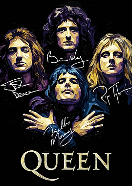 Queen Band Portrait painting art
