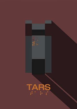Minimalist TARS Robot Poster
