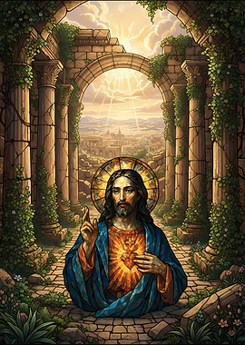 Jesus Christ with Sacred Heart