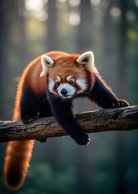 Red Panda on a Branch