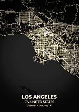 Los Angeles Map Art