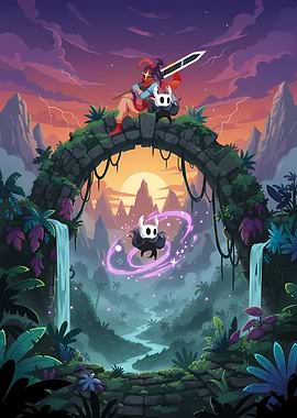 Fantasy Jungle Archway with Characters