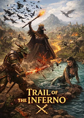 Trail of the Inferno Fantasy Art