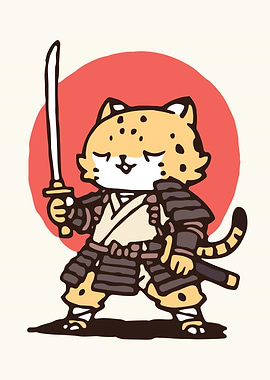 Samurai Cat Warrior