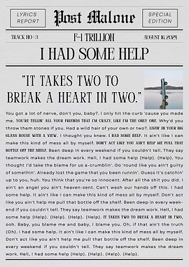 Post Malone 'I Had Some Help'