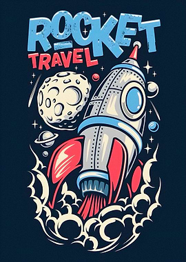 Rocket Travel Space Illustration