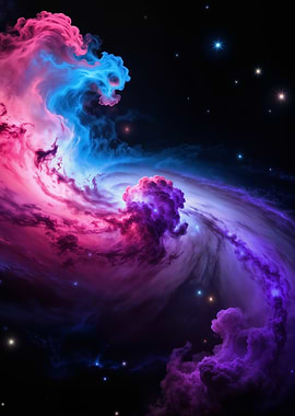 Vibrant Nebula in Deep Space